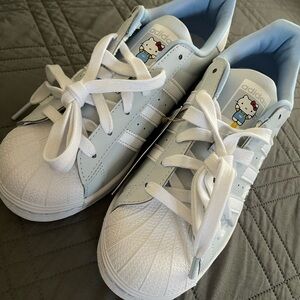 Adidas women superstars  Hello Kitty Sneakers - Light Blue and White